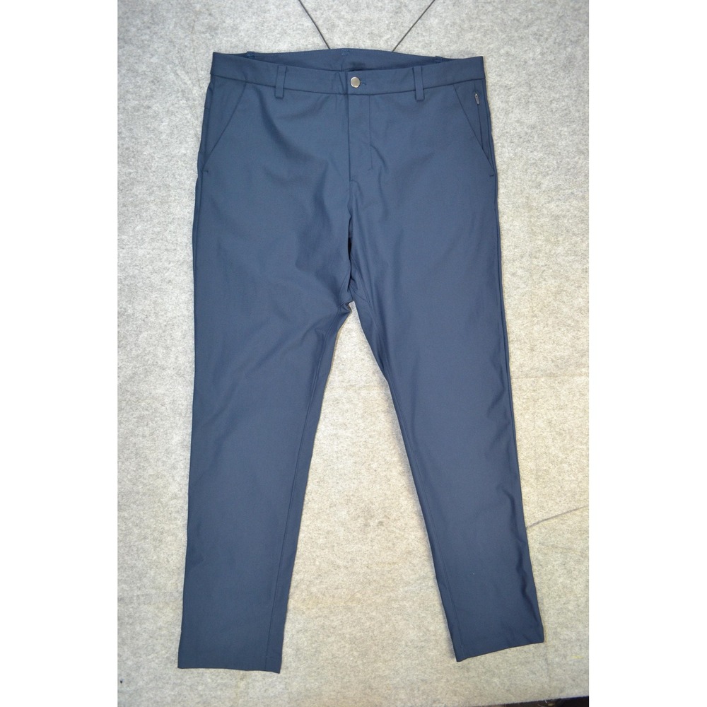 Lululemon Chino Pants Mens 36 Commission Blue ABC Zip Pocket Classic Fit‎ 36x33